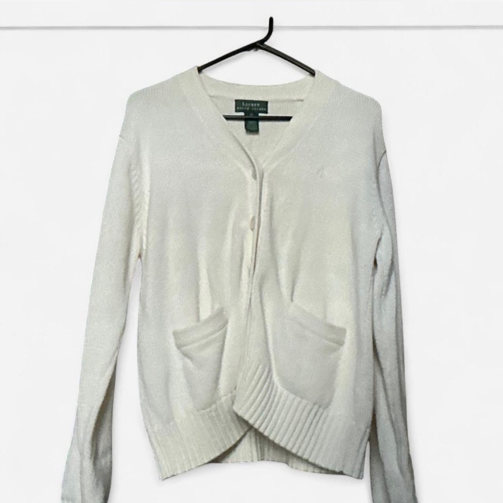 Ralph Lauren Women's Ivory Cardigan Sweater